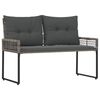 vidaXL Āra sols Pelēks 118 x 55 x 82 cm PE rotangpalma un audums