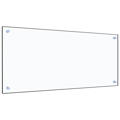 vidaXL virtuves panelis, 90x40 cm, rūdīts stikls, caurspīdīgs