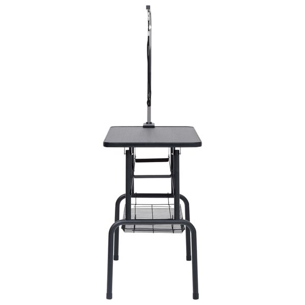 vidaXL regulējams suņu kopšanas galds ar cilpu un grozu