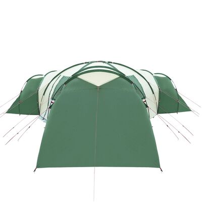 vidaXL ģimenes telts 12 personām, zaļa, ūdensnecaurlaidīga