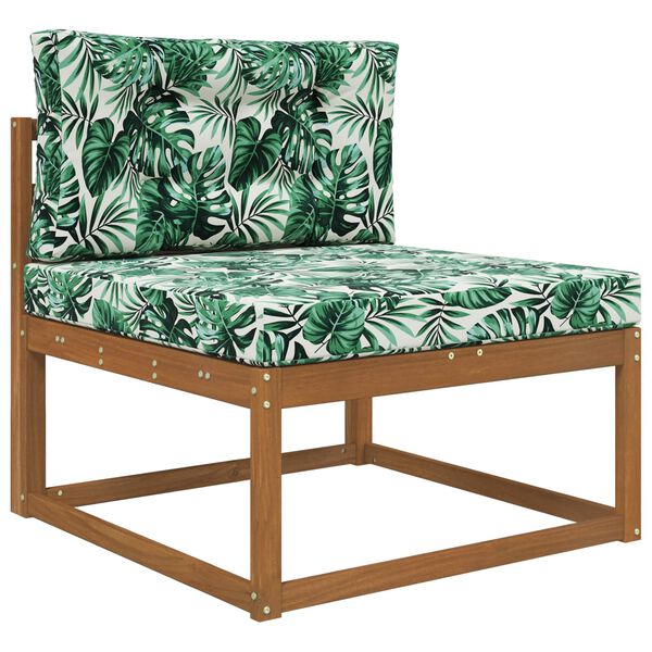 vidaXL Āra dīvāna spilvens 2 pcs Lapu raksts Poliesters