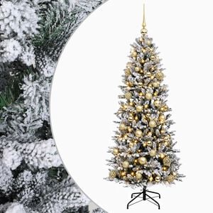 vidaXL Mākslīgā Ziemassvētku egle ar bumbiņu 120 cm 150 LED