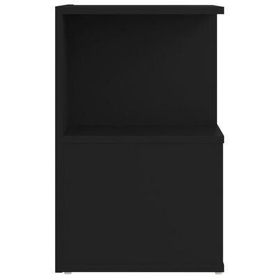vidaXL naktsskapītis, melns, 35x35x55 cm, skaidu plāksne