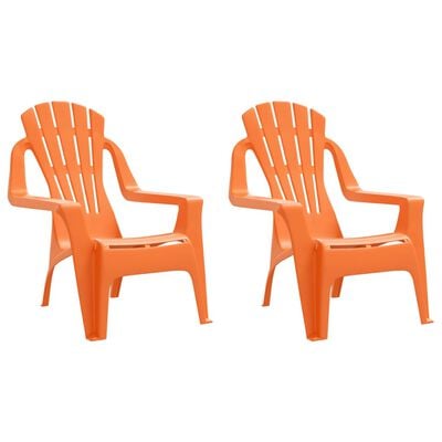 vidaXL dārza krēsli bērniem, 2 gab., oranži, 37x34x44 cm, PP