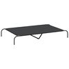 vidaXL paaugstināta suņu gulta, melna 150x90x20 cm, Oksfordas audums