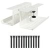 vidaXL Galda kabeļu organizators 2 gab. Balts 35 x 12 x 13 cm Tērauds