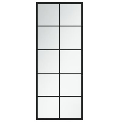 vidaXL sienas spogulis, melns, 100x40 cm, metāls