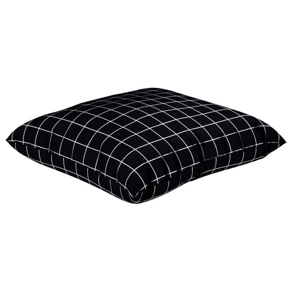 vidaXL Izkaisītie spilveni &Scaron;ķērsots 4 pcs Melna Pārbaude 50 x 50 cm