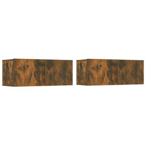 vidaXL TV skapī&scaron;i, 2 gab., ozolkoka, 80x30x30 cm, inženierijas koks