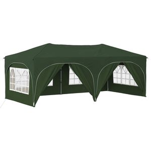 vidaXL Pop-up svinību teltis 575 x 288 x 245 cm Zaļa Oksforda audums