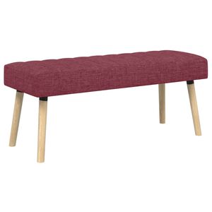 vidaXL Kanāla pūkains sols Vīna sarkans 110 x 40 x 46 cm Audums