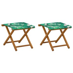 vidaXL Dīvāngalvs 2 pcs Cieta eikalipta koksne Lapu raksts