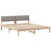 vidaXL Gultas rāmis Braun un taupe 200 x 200 cm Priedes masīvkoks