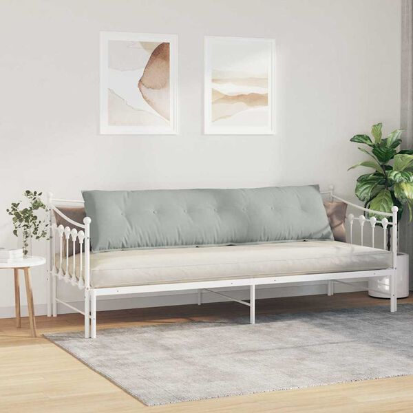 vidaXL Atpakaļ spilvens Gai&scaron;i pelēks 200 x 50 cm Korduroja audums