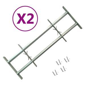 vidaXL regulējamas logu dro&scaron;ības restes, 2 gab., 1000-1500 mm