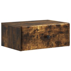 vidaXL Sienā stiprināms nakts skapis Kūpināts ozols 49 x 34,5 x 20 cm