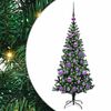vidaXL Mākslīgais LED Ziemassvētku eglīte Zaļa 120 cm PVC un metāls