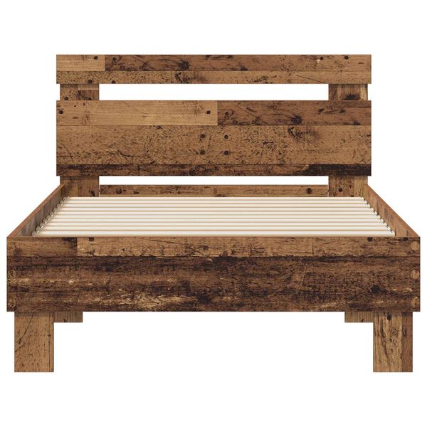 vidaXL Gultas rāmis Vecs koks 98.5 x 200 cm Inženierijas koks