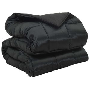 vidaXL Ziemas gultas sega 135 x 200 cm 450 gsm Melna