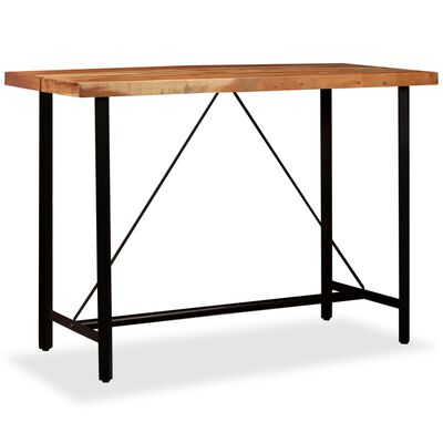 vidaXL bāra galds, 150x70x107 cm, akācijas masīvkoks