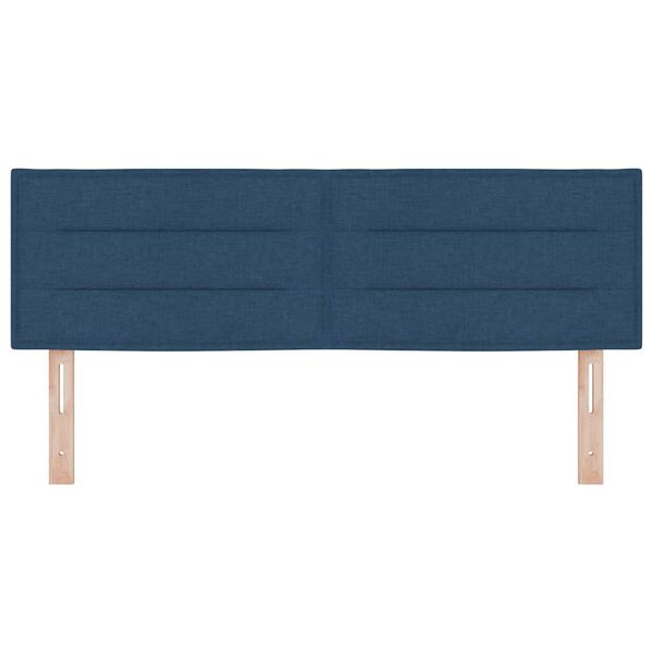 vidaXL Galvgalis ar galvas klāju Zila 160 cm Mākslīgā āda