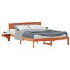 vidaXL Gultas rāmis Vaks brūns 150 x 200 cm Ciets priedes koks