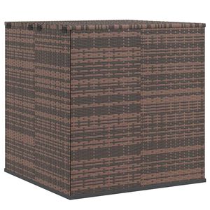 vidaXL dārza spilvenu kaste, 100x97,5x104 cm, brūna PE rotangpalma