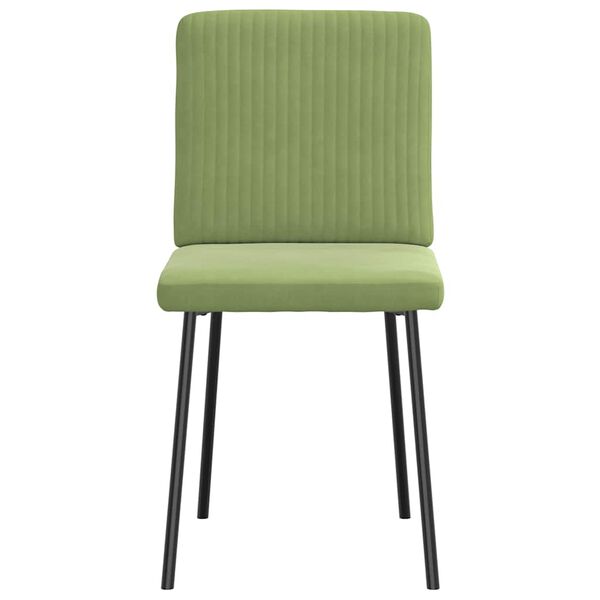 vidaXL virtuves krēsli, 2 gab., gaiši zaļš samts