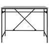 vidaXL rakstāmgalds, 100x50x75 cm, inženierijas koks, dzelzs, pelēks