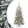 vidaXL Mākslīgā Saliekamā Ziemassvētku Egle 120 cm 150 LED Silti balts