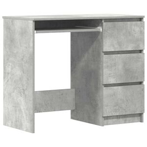 vidaXL rakstāmgalds, betonpelēks, 90x45x76 cm, inženierijas koks