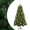 vidaXL Mākslīgā Ziemassvētku egle ar bumbiņu 120 cm 150 LED