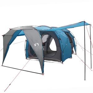 vidaXL Tuneļveida telts Zila 382 x 262 x 214 cm