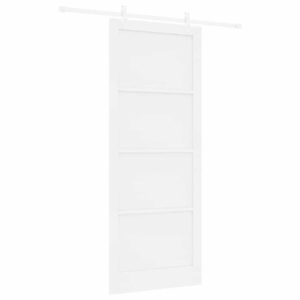 vidaXL Slīdo&scaron;ās durvis Balts 93 x 232 cm Ciets priedes koks