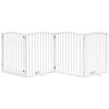 vidaXL suņu vārti ar durvīm, salokāmi, 4 paneļi, 320 cm, papeles koks