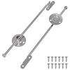vidaXL Pavraka balsti 2 pcs Sudraba 190 mm Dzelzs