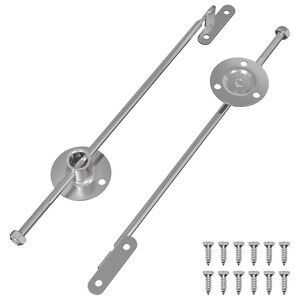 vidaXL Pavraka balsti 2 pcs Sudraba 190 mm Dzelzs