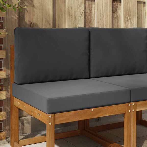 vidaXL Āra dīvāna spilvens 2 pcs Antracīts Poliesters