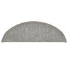 vidaXL kāpņu paklājiņi, 15 gab., 56x17x3 cm, gaiši pelēki, pusapaļi