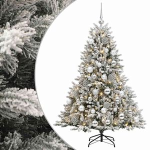 vidaXL Mākslīgā Ziemassvētku egle ar bumbiņu 120 cm 150 LED