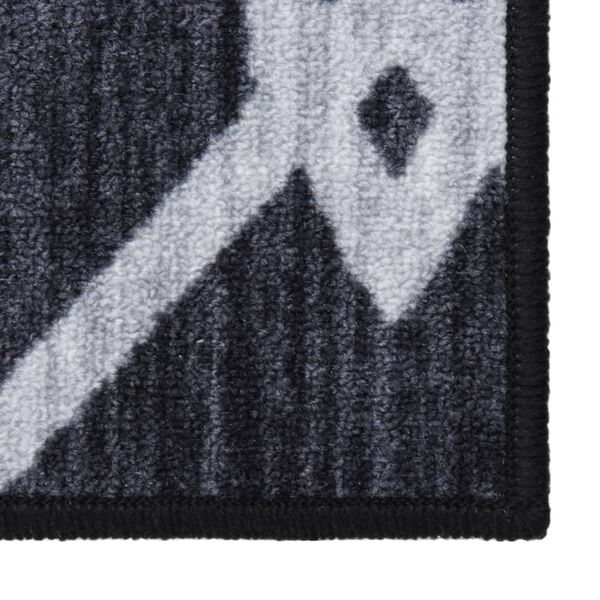 vidaXL paklāja celiņ&scaron;, melns, 80x600 cm