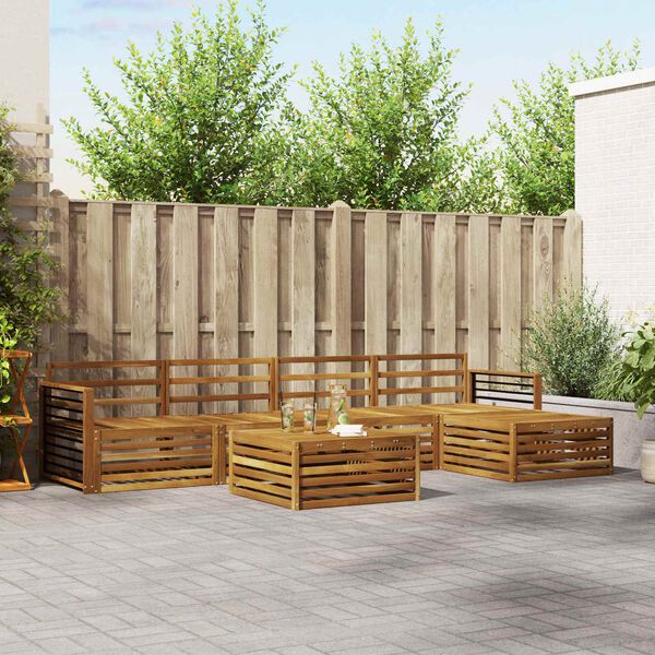 vidaXL Āra dīvānu komplekts 6 pcs Dabiska