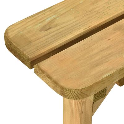 vidaXL piknika galds ar 4 soliem, 172x172x73 cm, impregnēta priede