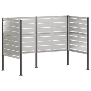 vidaXL Atkritumu tvertņu ekrāns 167 x 85 x 113 cm Nerūsējo&scaron;s tērauds