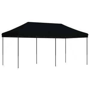 vidaXL Balles telts 292 x 580 x 315 cm Melns Oksforda audums
