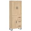 vidaXL augstais skapis, ozolkoka, 69,5x34x180 cm, inženierijas koks