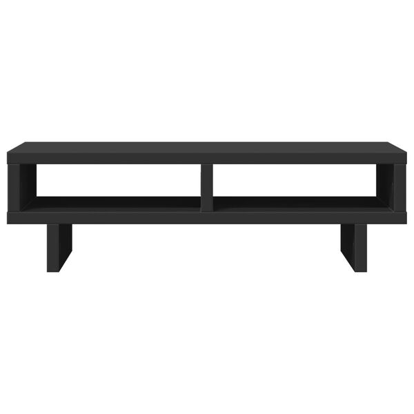 vidaXL monitora paliktnis, melns, 50x27x15 cm, inženierijas koks