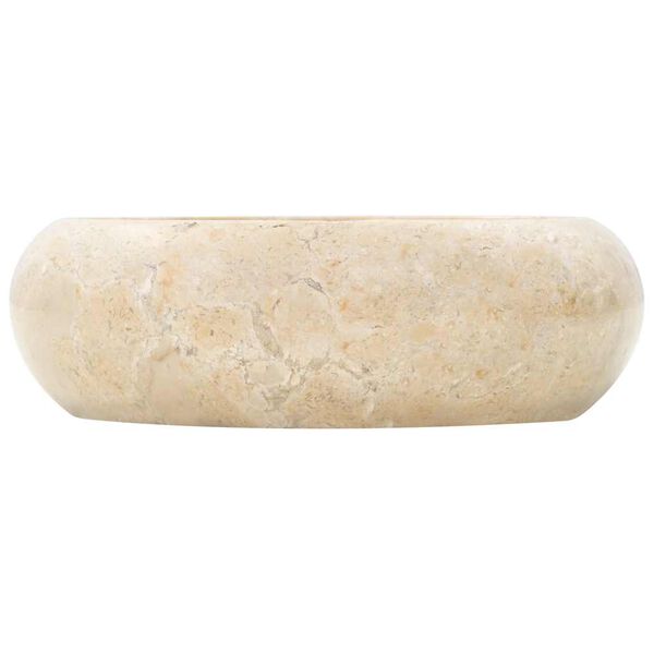 vidaXL izlietne, 40x12 cm, krēmkrāsas marmors