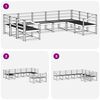 vidaXL Āra dīvānu komplekts 9 pcs Dabiska Cietā akācijas koks