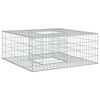 vidaXL Gabions pacelta gulta 100 x 100 x 40 cm Cinkots tērauds Sudraba